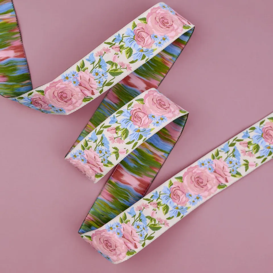 Renaissance Ribbon Secret Garden Rose Garden Webband 32mm 1 Yard