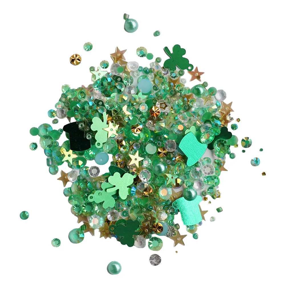 Buttons Galore St. Patrick's Day Streudeko 5er-Pack grün gold