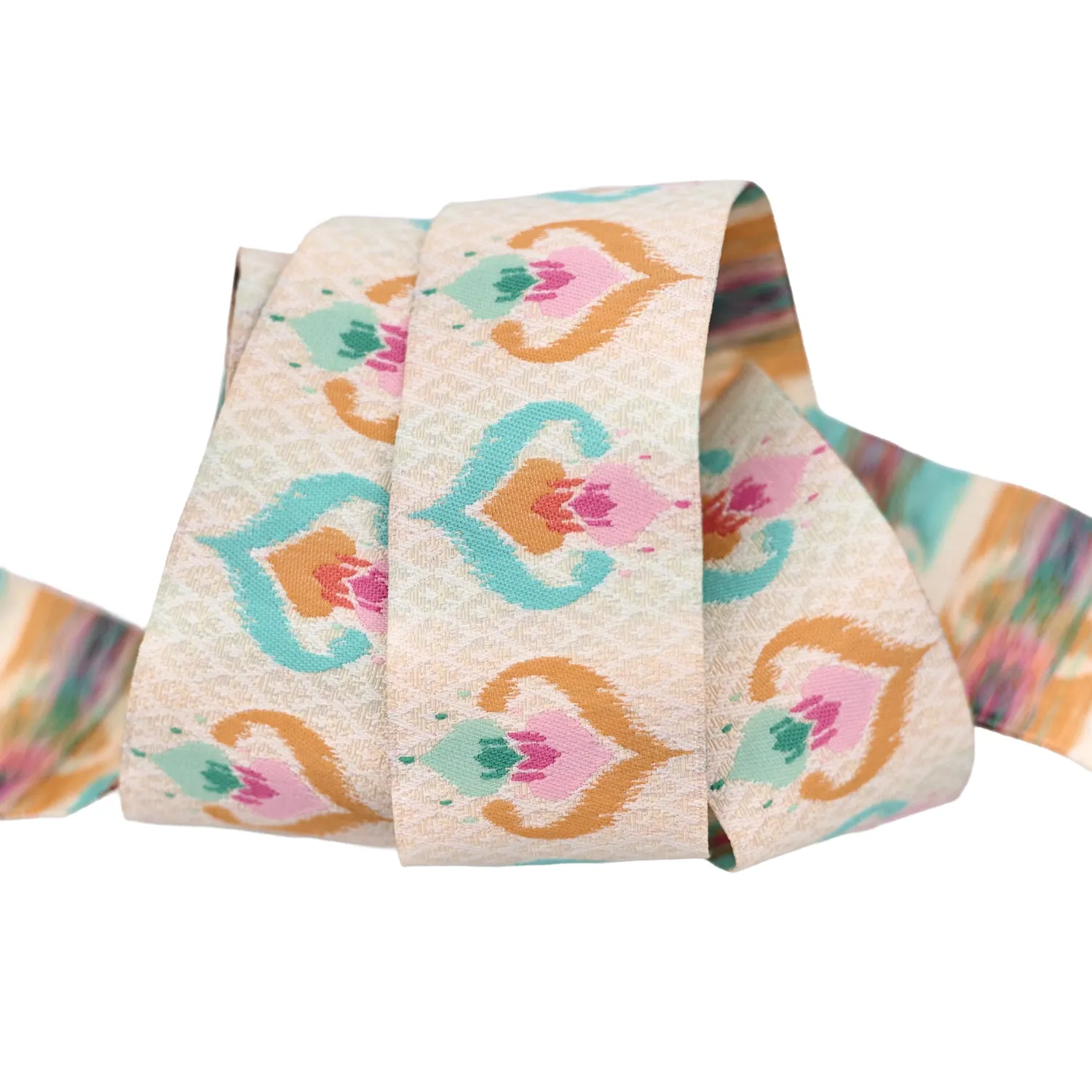 Renaissance Ribbon Paradise Garden Ikat Dream Schmuckband 38 mm 1 Yard Weiß