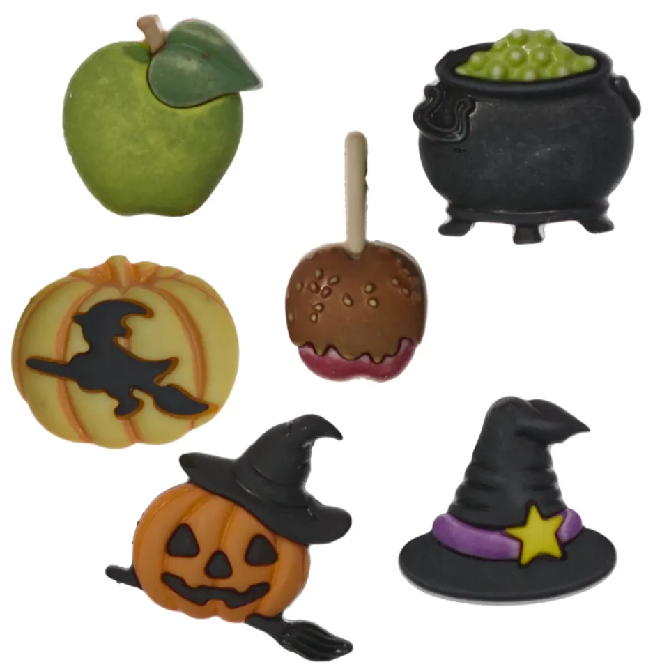 Buttons Galore The Witching Hour Knöpfe 6 Stück Halloween