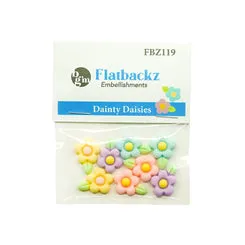 Buttons Galore Flatbackz Dainty Daisies Deko 8 Stück