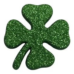 Buttons Galore Glitter Shamrock Nähknöpfe 50 Stück Kleeblatt