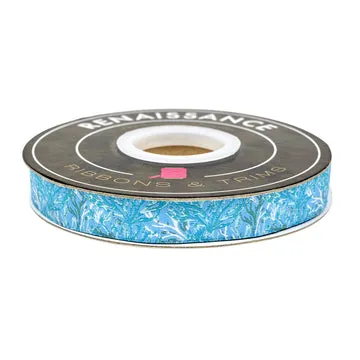Renaissance Ribbon Gulf Breeze Seaweed Garden Band 5/8" 1 Yard blau