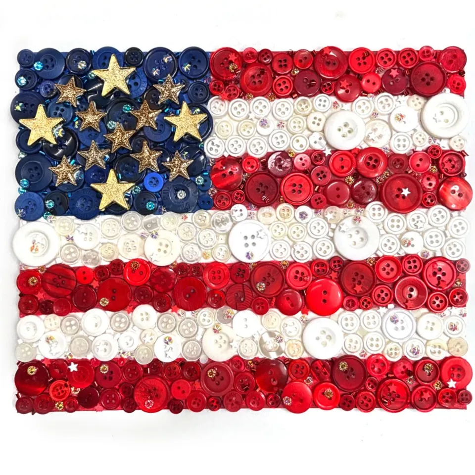 Buttons Galore America 250 American Flag Bastelset Flagge