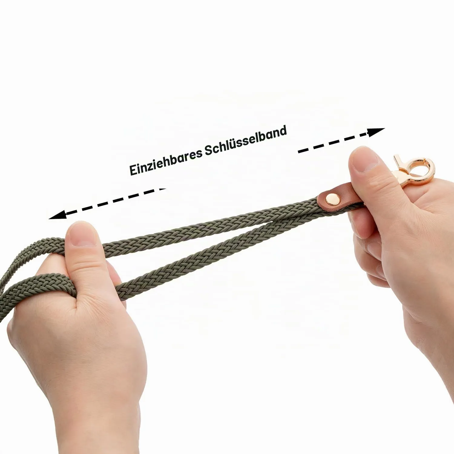 MORSUNBELA Schlüsselband zum Umhängen elastisch mit Karabiner