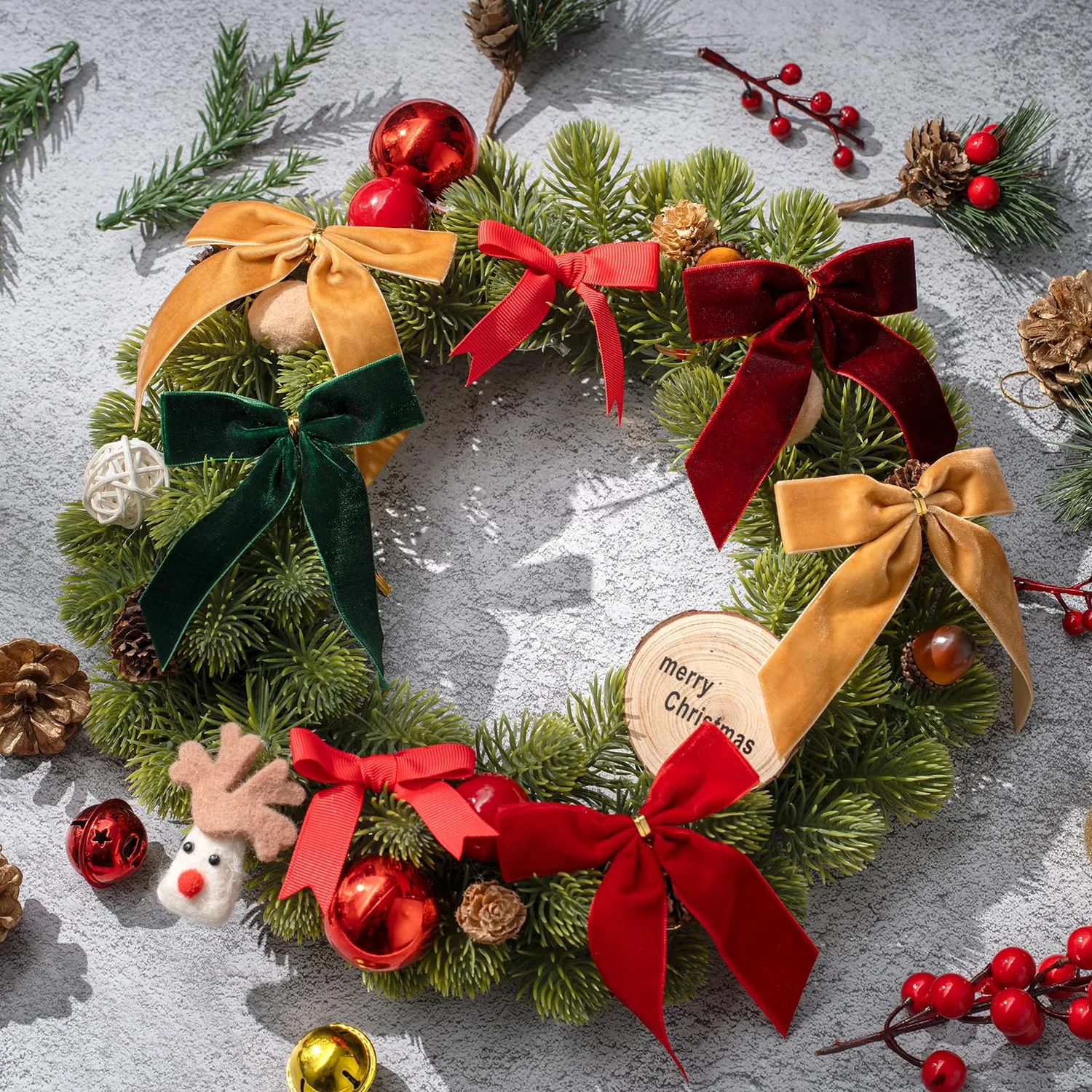 MORSUNBELA Schleifen Deko Samtschleife Geschenkschleifen