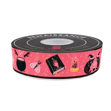 Renaissance Ribbon Witchy Ways Kitty Webband 38mm 1 Yard