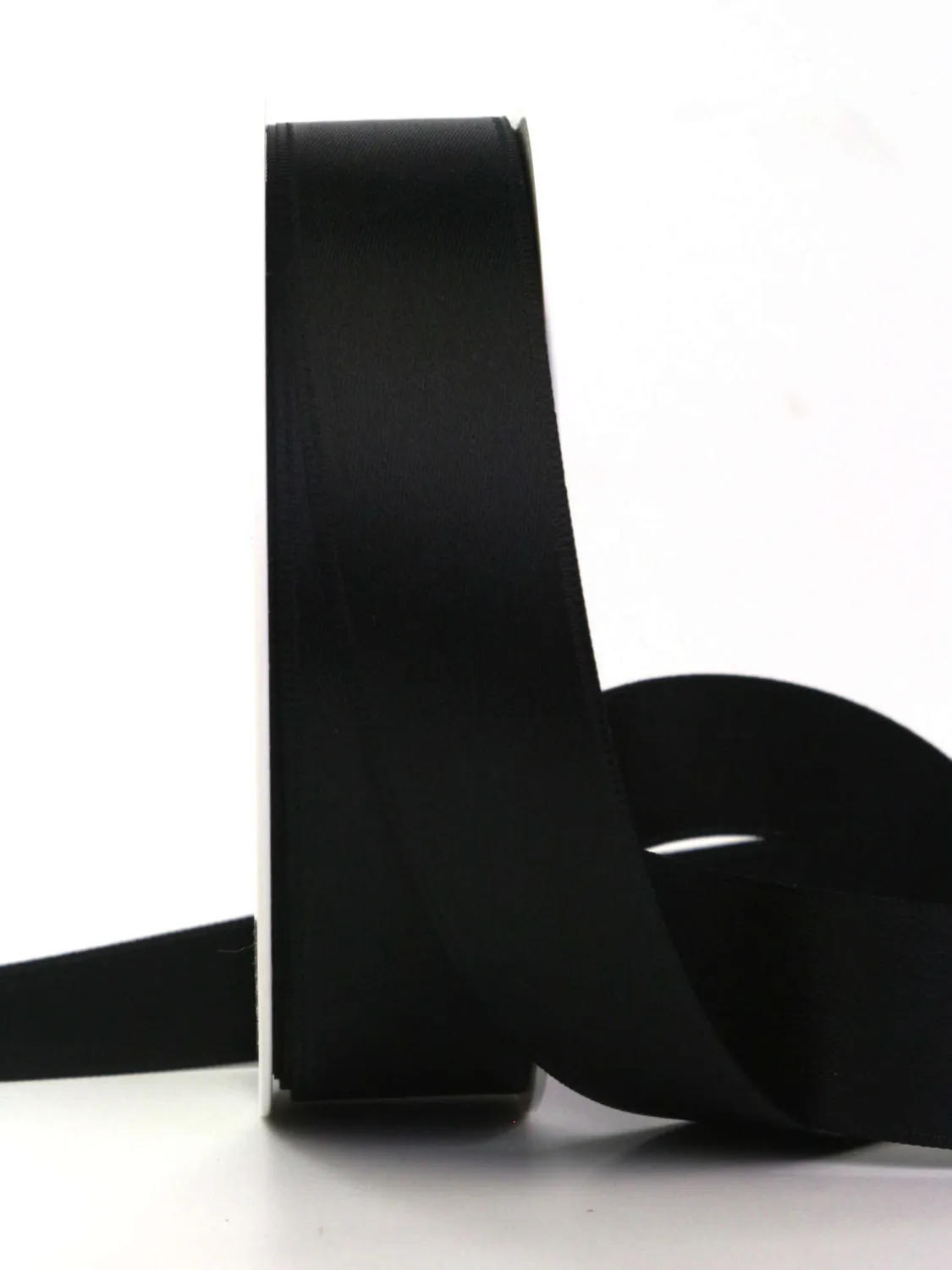 ALJO DESIGN Satinband schwarz mit Seidenglanz
