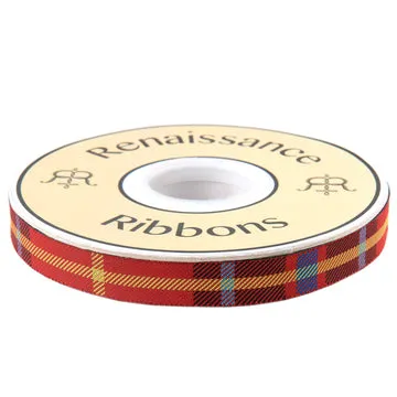 Renaissance Ribbon Red Woven Plaid Webband 1 Yard gewebt