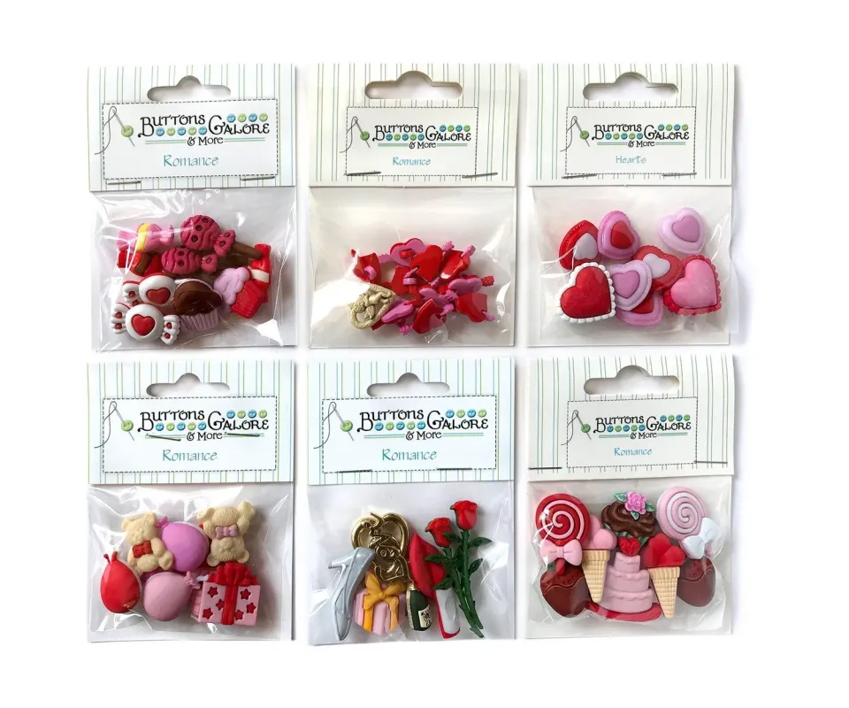 Buttons Galore Romance Group Liebesknöpfe 50 Stück