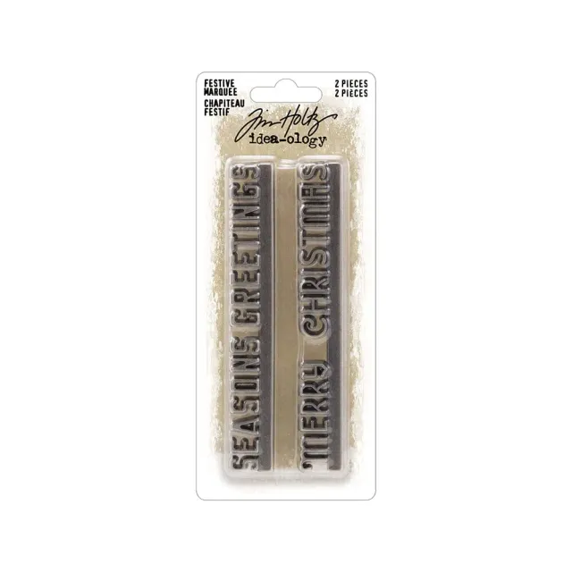 Idea-ology Christmas Festive Marquee Metallschilder 2er-Set
