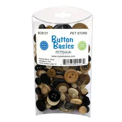 Buttons Galore Pet Store Nähknöpfe neutral ca. 150 Stk
