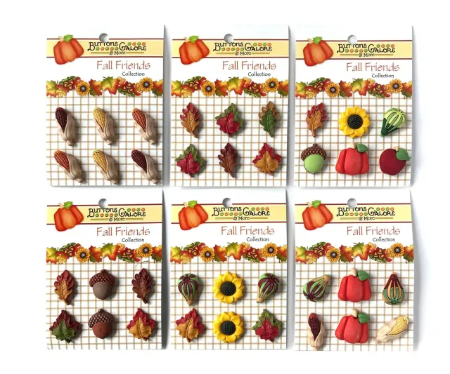 Buttons Galore Fall Friends Nähknöpfe 36 Stück Herbst