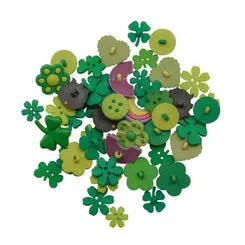 Buttons Galore St. Patrick Nähknöpfe 50 Stück Kleeblatt