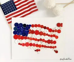 Buttons Galore America 250 Nähknöpfe 4,5 oz patriotisch