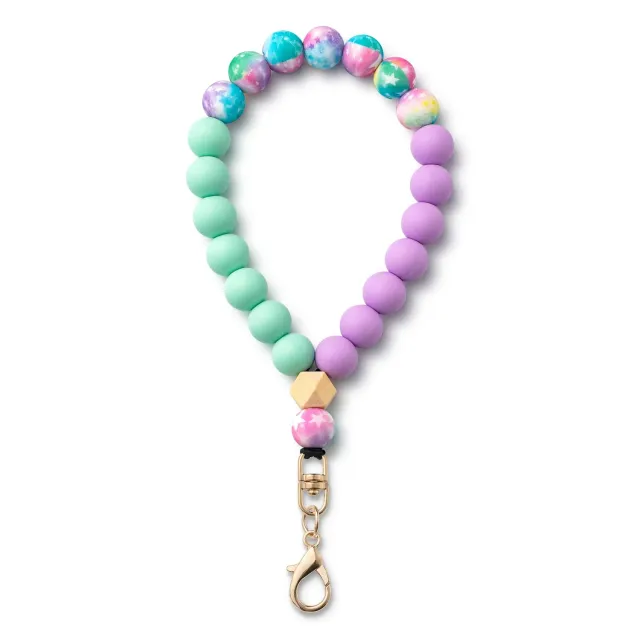 MORSUNBELA Handykette Perlen Handgelenk Silikon 16cm