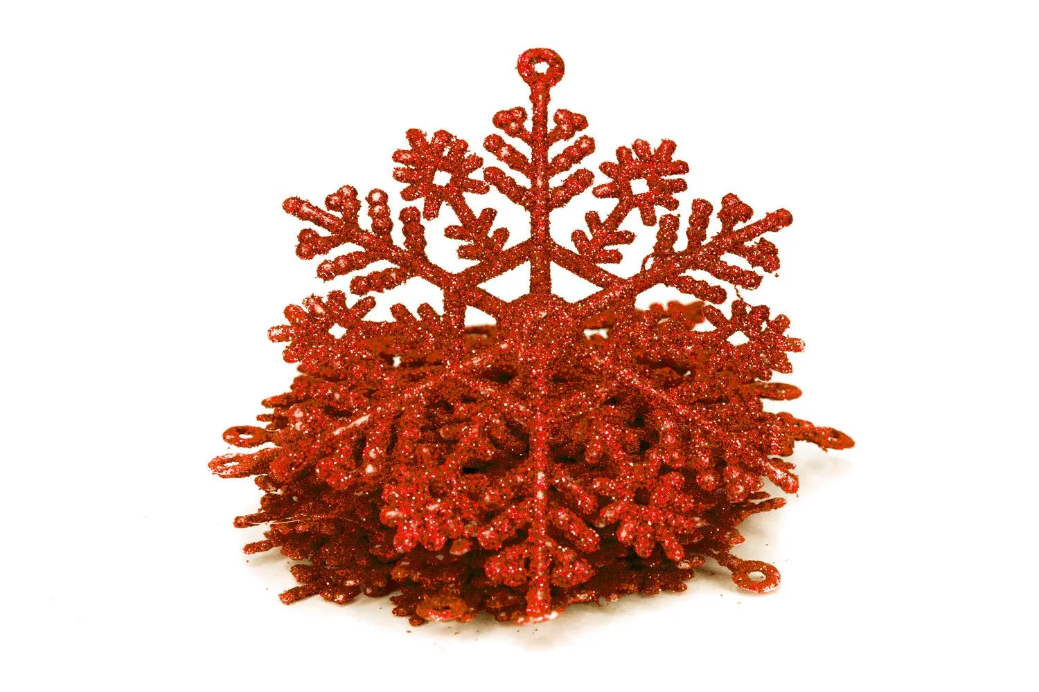 Creativery Weihnachtsschmuck Glitzer Schneeflocken