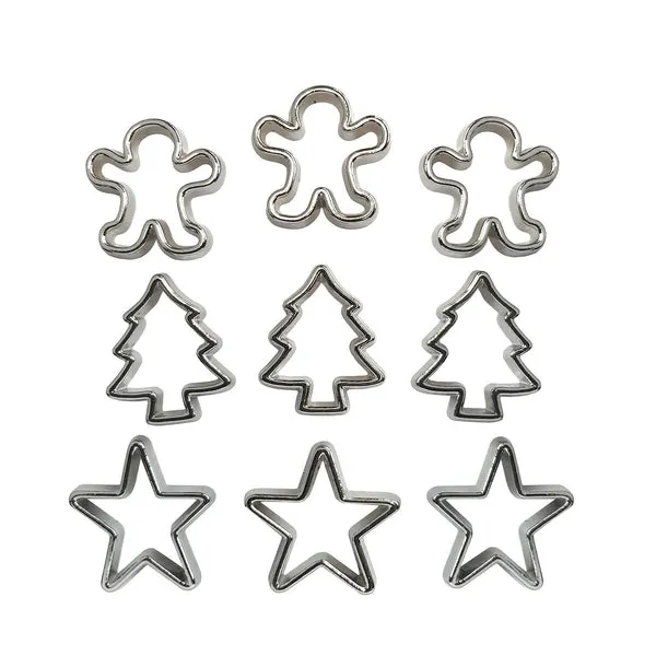 Buttons Galore Cookie Cut Outs Flatbacks 9 Stück Weihnachten