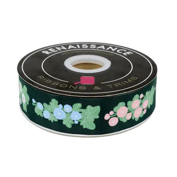 Renaissance Ribbon Love Letter Hollyhock Blumenband 1 Yard