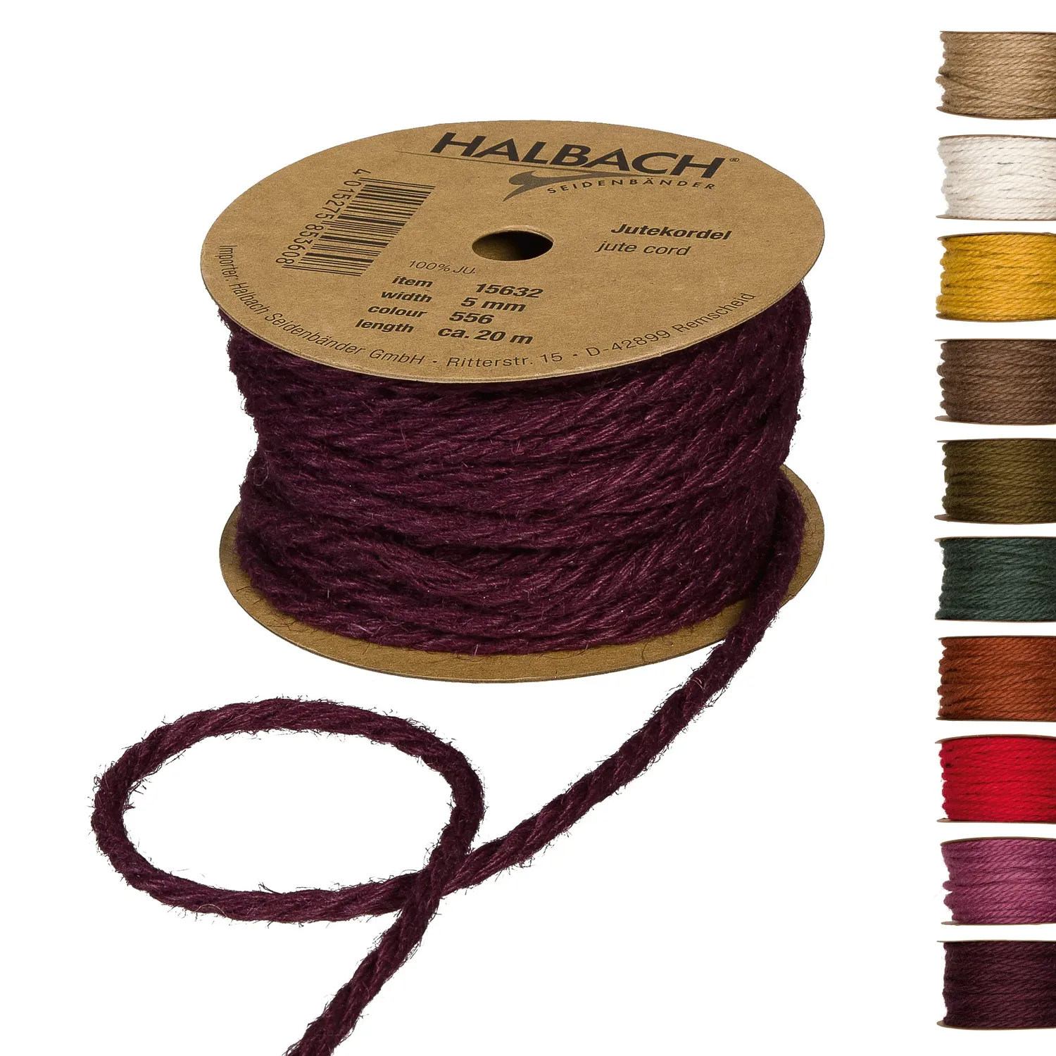 Halbach Jutekordel 5 mm x 20 m 100% Jute