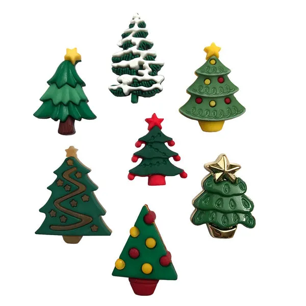 Buttons Galore Christmas Trees Nähknöpfe 7er Tanne