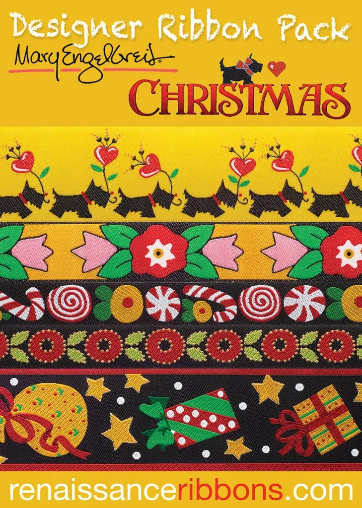 Renaissance Ribbon Mary Engelbreit Christmas Schmuckband Set 5 Yards