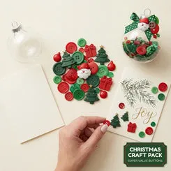 Buttons Galore Christmas Super Value Pack Weihnachtsknöpfe 100 Stück
