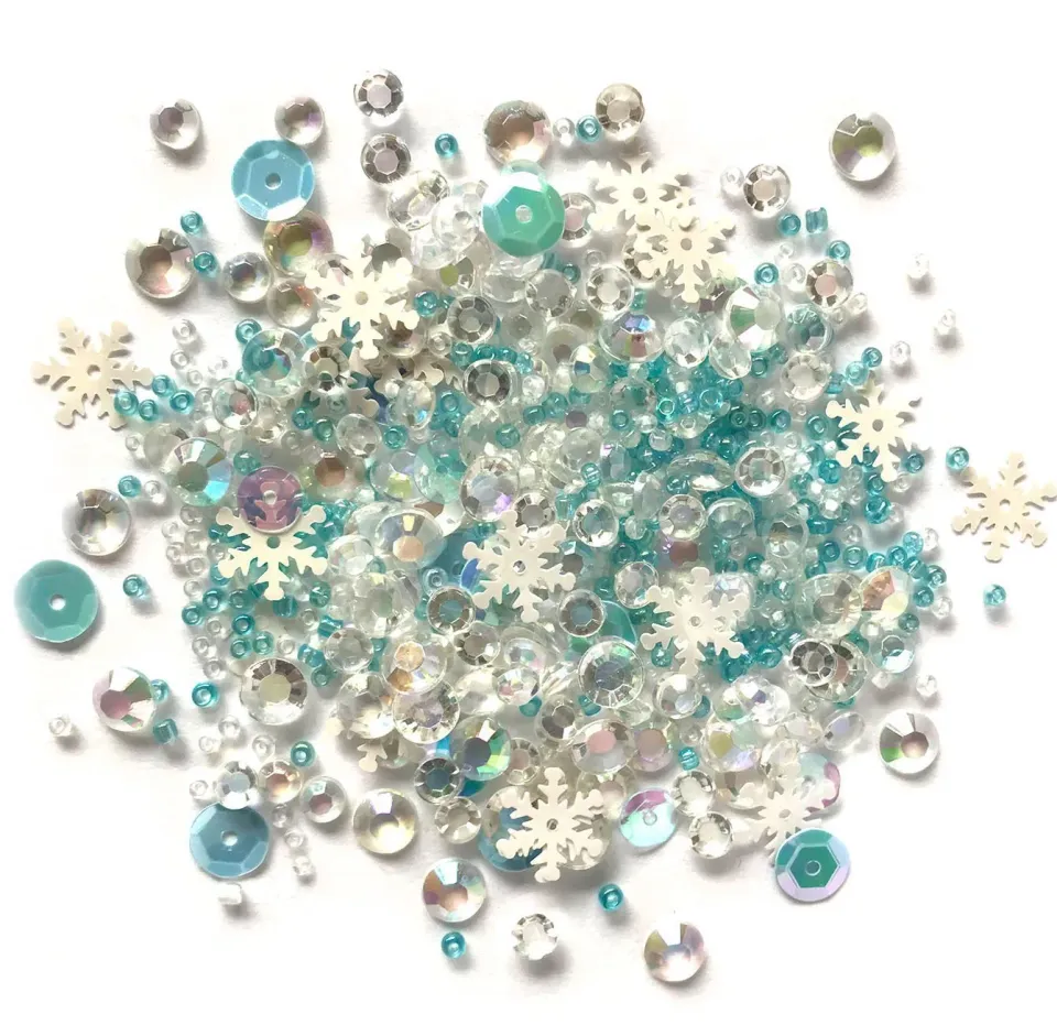 Buttons Galore Sparkletz Snow Crystals Streuteile 10 g
