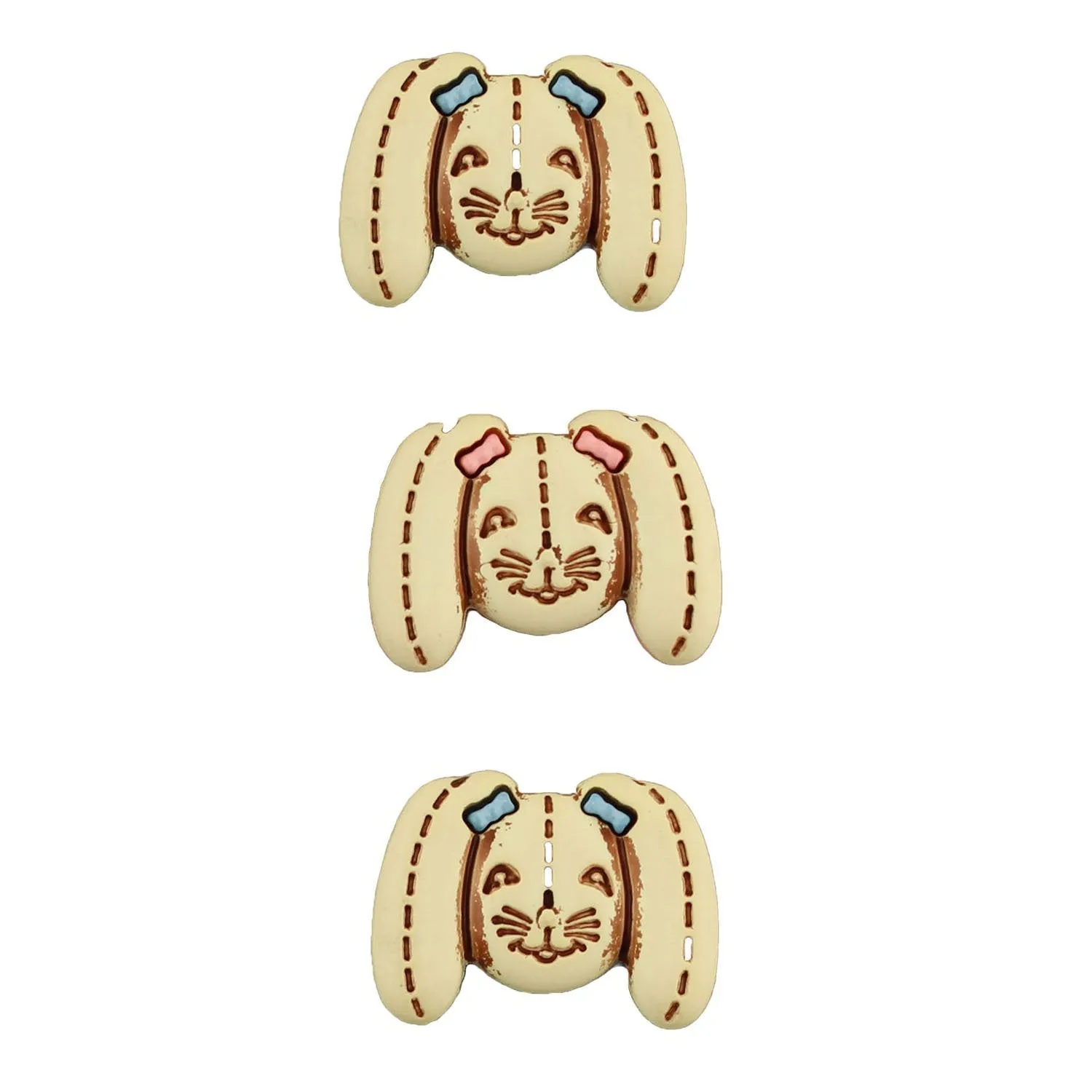 Buttons Galore Spring Fling Bunny Rabbits Ösenknöpfe 3 Stück