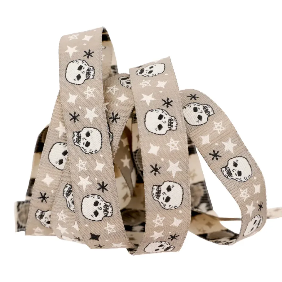 Renaissance Ribbon Home Sweet Haunt Spooky Skulls Band 16mm 1 Yard