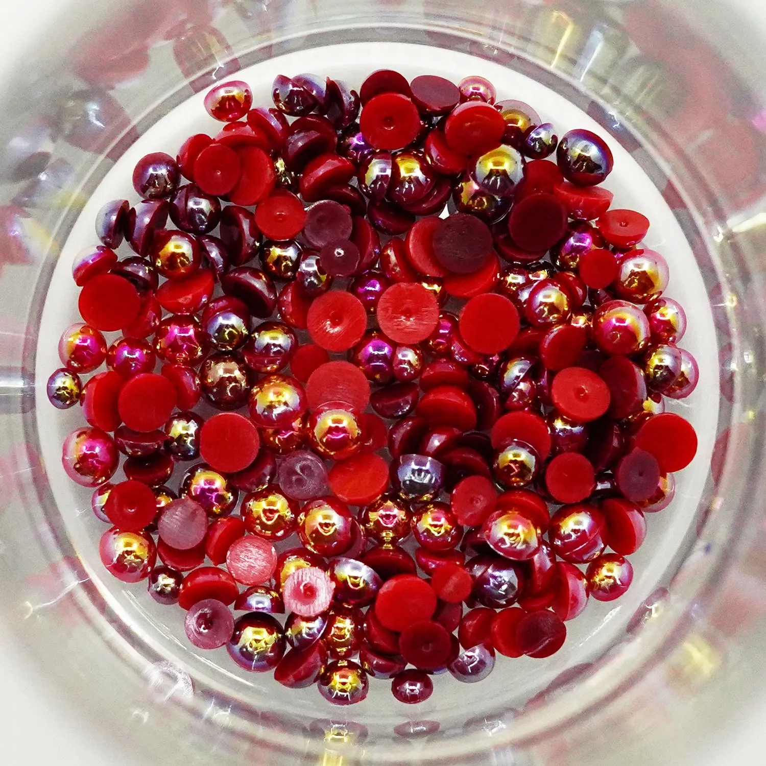 Buttons Galore Half Pearlz Halbperlen irisierend 4-6 mm