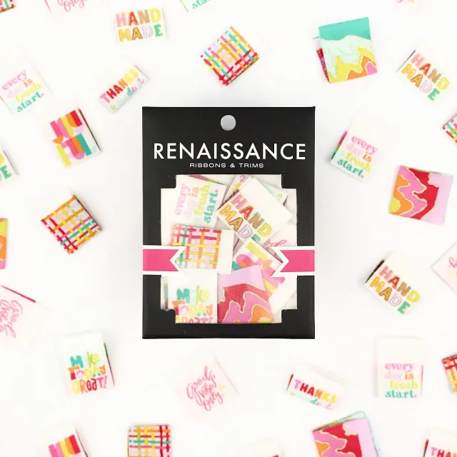 Renaissance Ribbon Good Vibes Webetiketten 8er-Pack bunt
