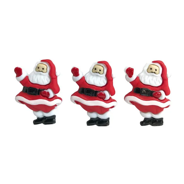 Buttons Galore Jolly Saint Nick Knöpfe 3er Weihnachten