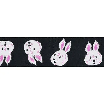 Renaissance Ribbon Hello Alice Rushing Rabbit Webband 1 Yard Hasenmotiv