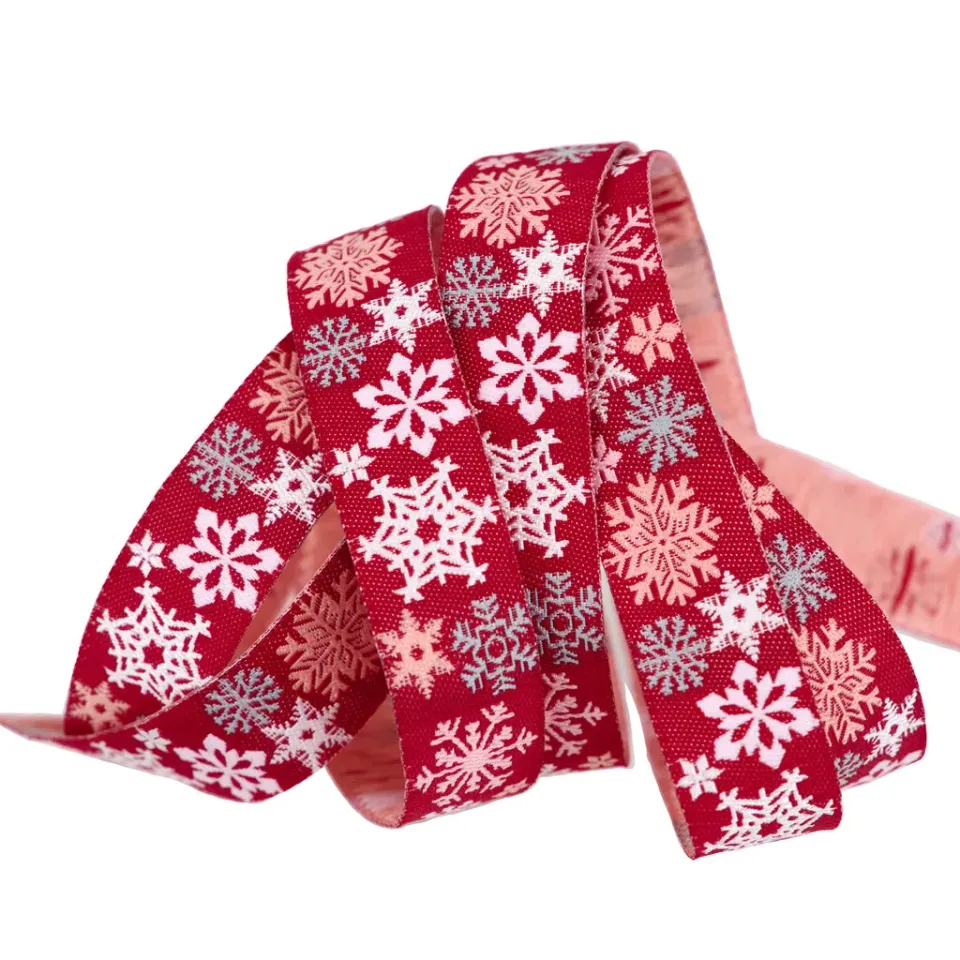 Renaissance Ribbon Mistletoe and Holly Sweet Snowflakes Weihnachtsband 5/8 Zoll 1 Yard