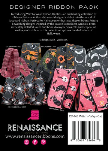 Renaissance Ribbon Witchy Ways Cat Pack Band-Set 5x1 Yard