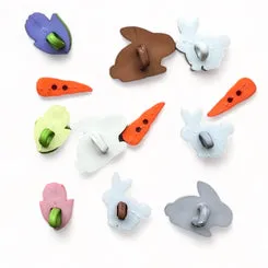 Buttons Galore Bunny Fun Bastelknöpfe 12 Stück Ostern