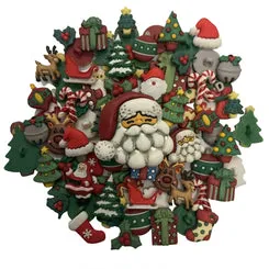 Buttons Galore Christmas Bastelknöpfe 50 Stück Weihnachten waschbar