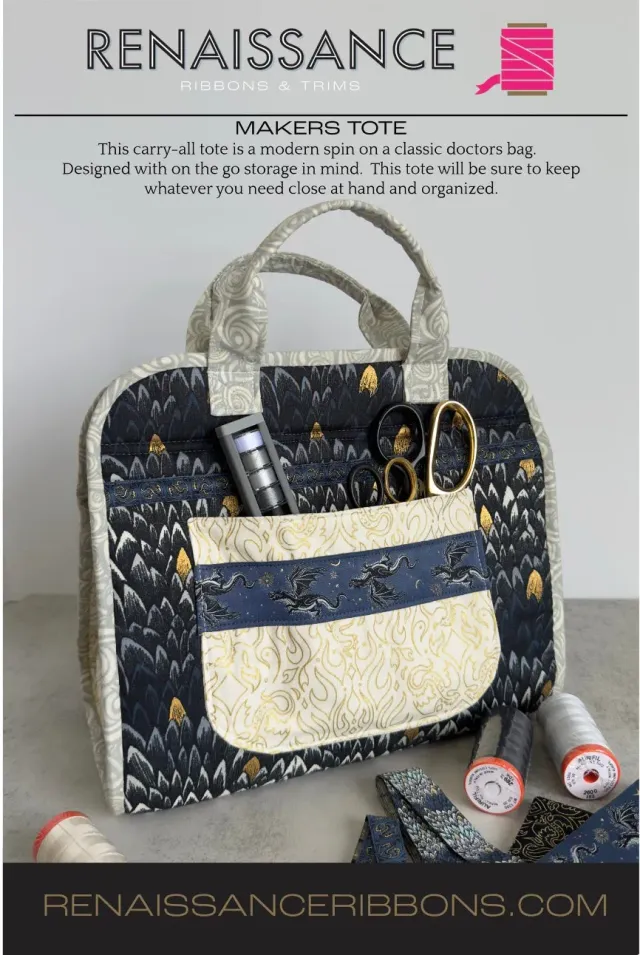 Renaissance Ribbon Maker's Tote Fire Glow Nähset