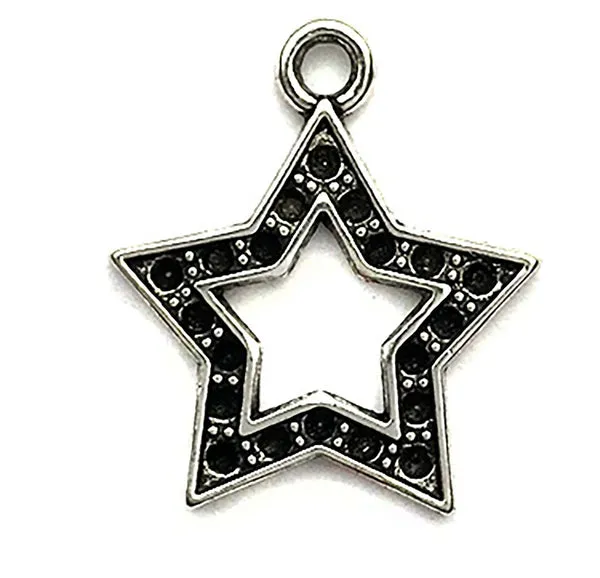Buttons Galore Star Bulk Charm Anhänger Stern 10 Stück