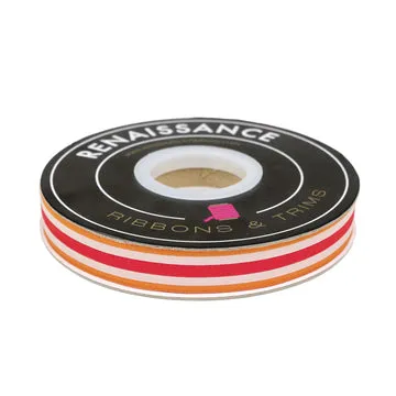 Renaissance Ribbon 3 2 1 Blastoff Tube Sock Stripe Webband 16mm 1 Yard