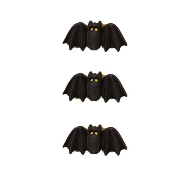Buttons Galore Bats H121 3D Knöpfe 3 Stück Halloween