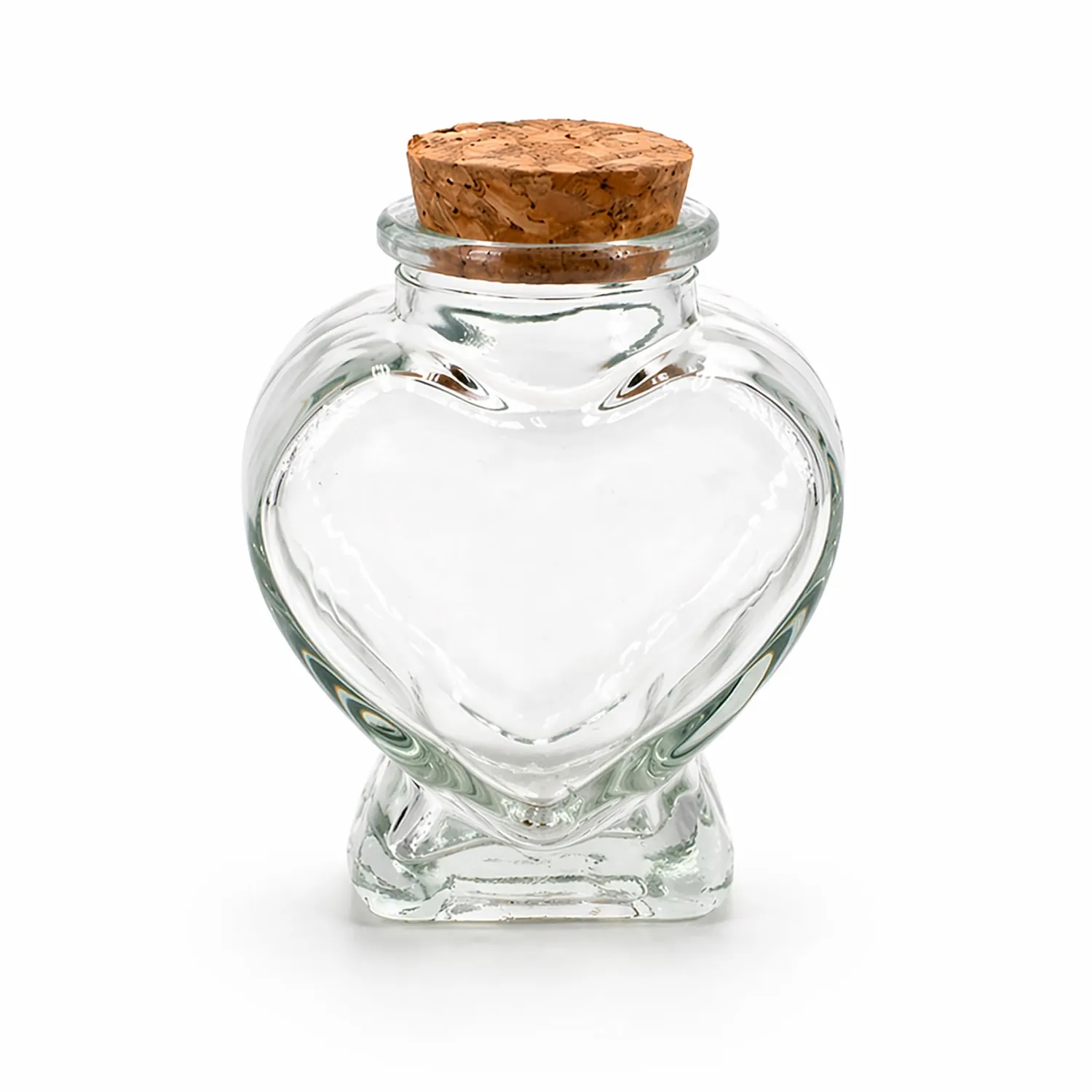 Creativery Herz Glasflaschen 70ml 4 Stück transparent