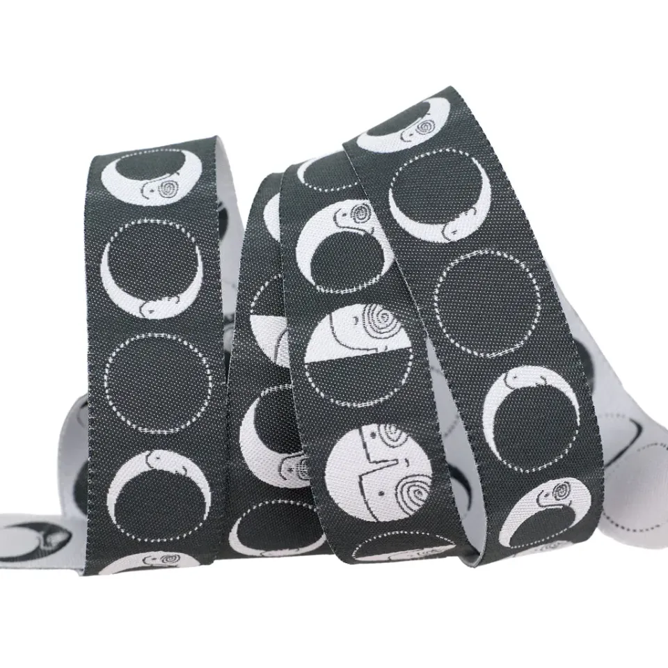 Renaissance Ribbon Witchy Ways Phases Jacquardband 1 Yard schwarz