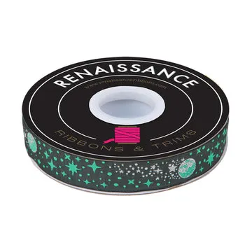 Renaissance Ribbon Roar! Meteor Shower in Storm Webband 22mm 1 Yard