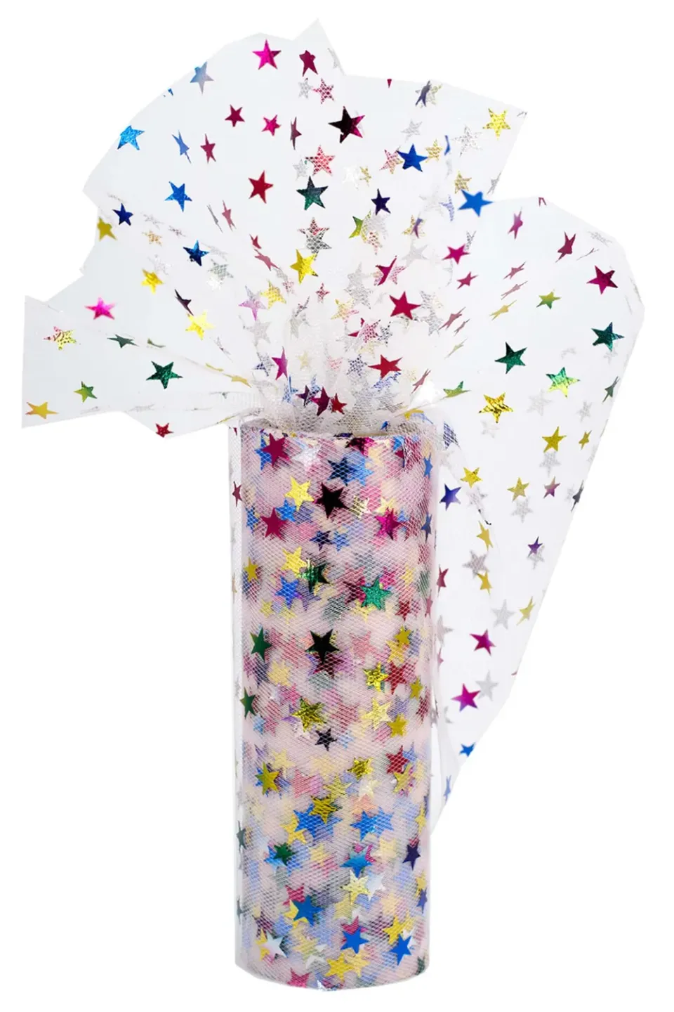 Creativery Tüllrolle Sterne 15 cm x 9 m