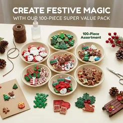 Buttons Galore Christmas Super Value Pack Weihnachtsknöpfe 100 Stück