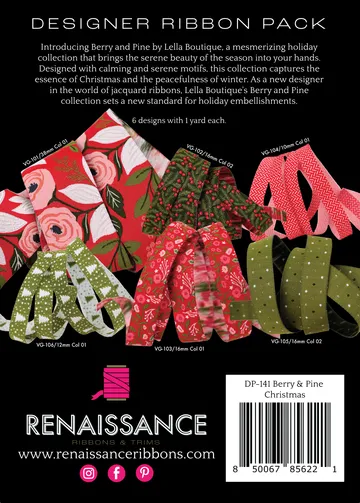 Renaissance Ribbon Berry and Pine Bänder-Set