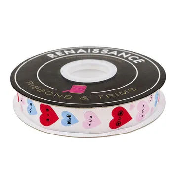 Renaissance Ribbon Funny Valentine Happy Hearts Schmuckband 22mm 1 Yard Herzen
