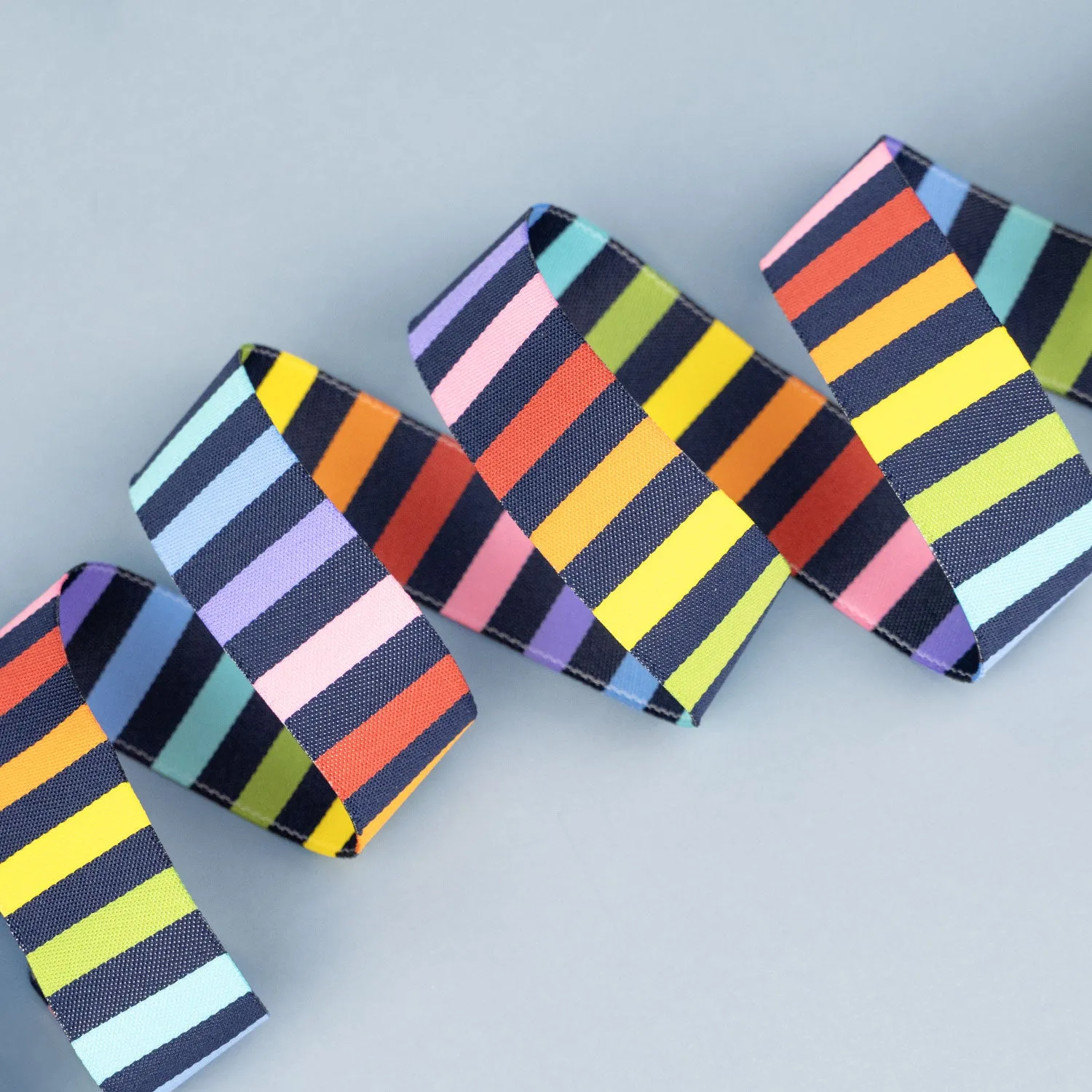 Renaissance Ribbon Meowter Space Stripey Webband schwarz 22 mm